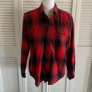 Woolrich Women's Shirt Red & Black Buffalo Plaid Long Sleeve Button Size Large
